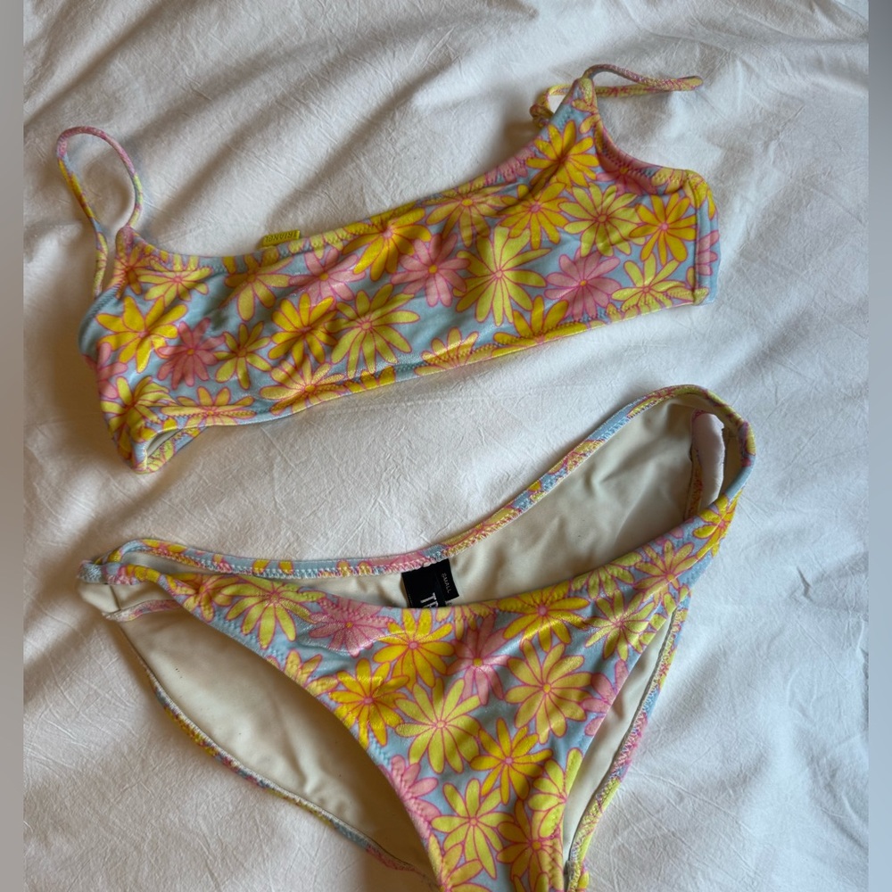 Triangl Swimwear with Yellow and Pink Floral Design